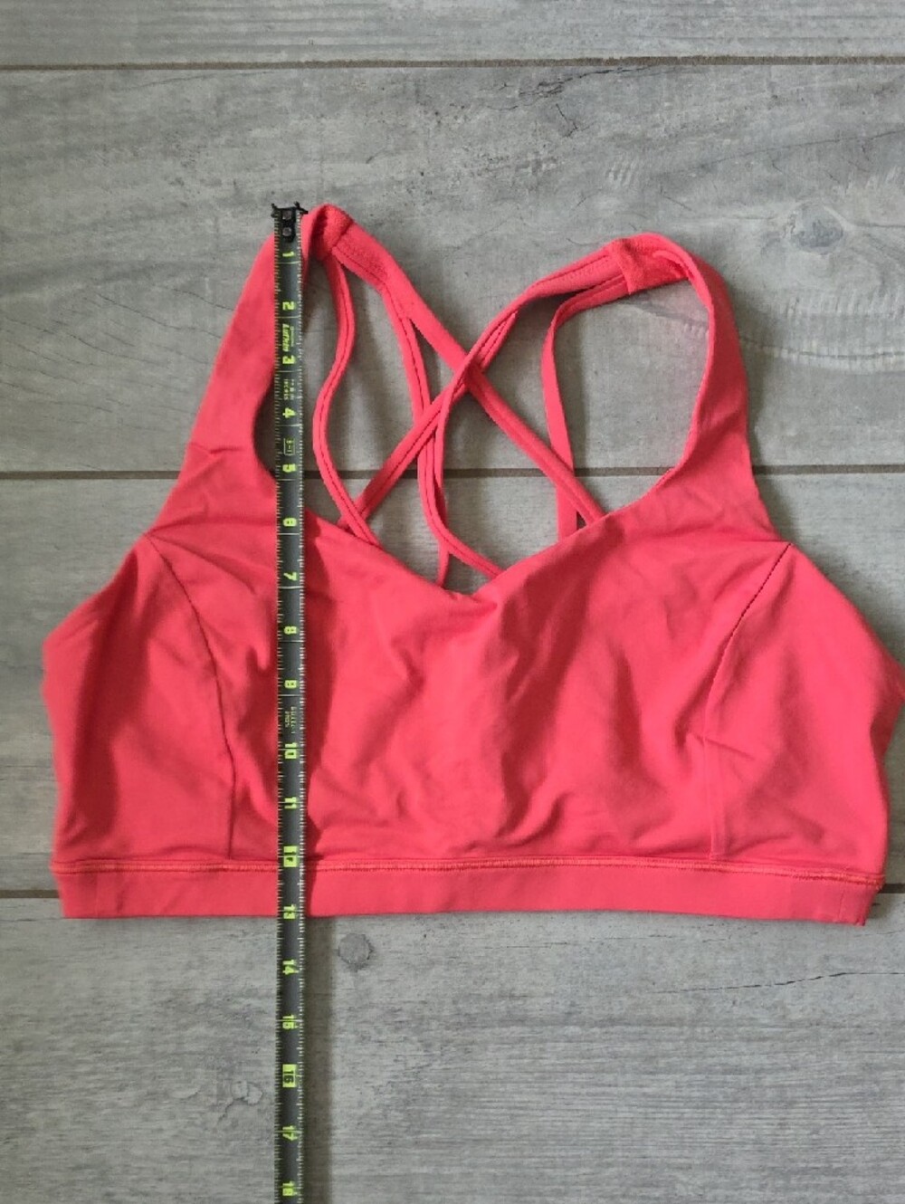 Lululemon - Strappy Back Sports Bra - Coral Pink - Picture 4 of 6